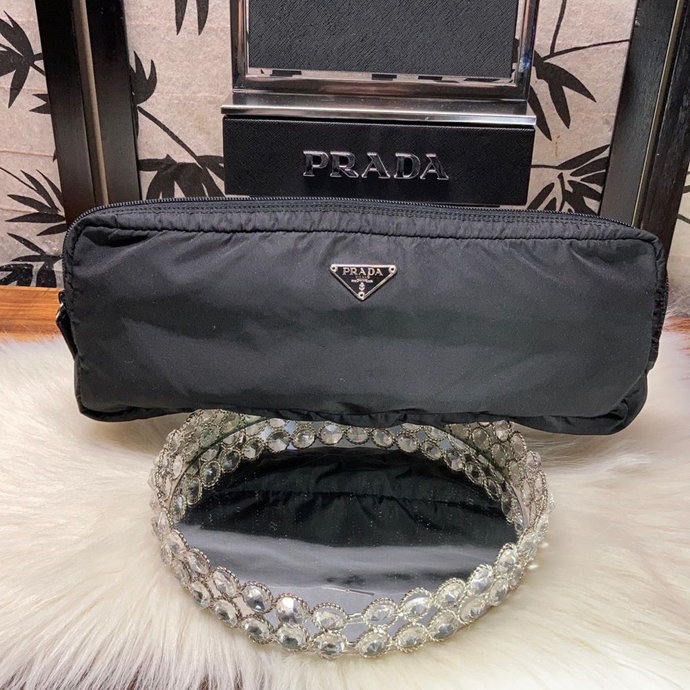 Prada Black Nylon Pouch (Large)